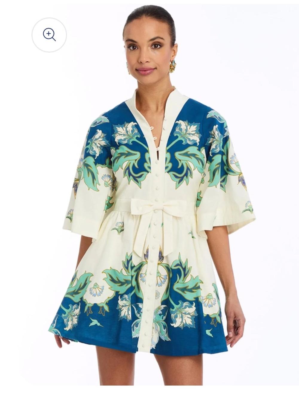 NWT Mestiza New York Carmen Flared Floral-Print Mini Dress